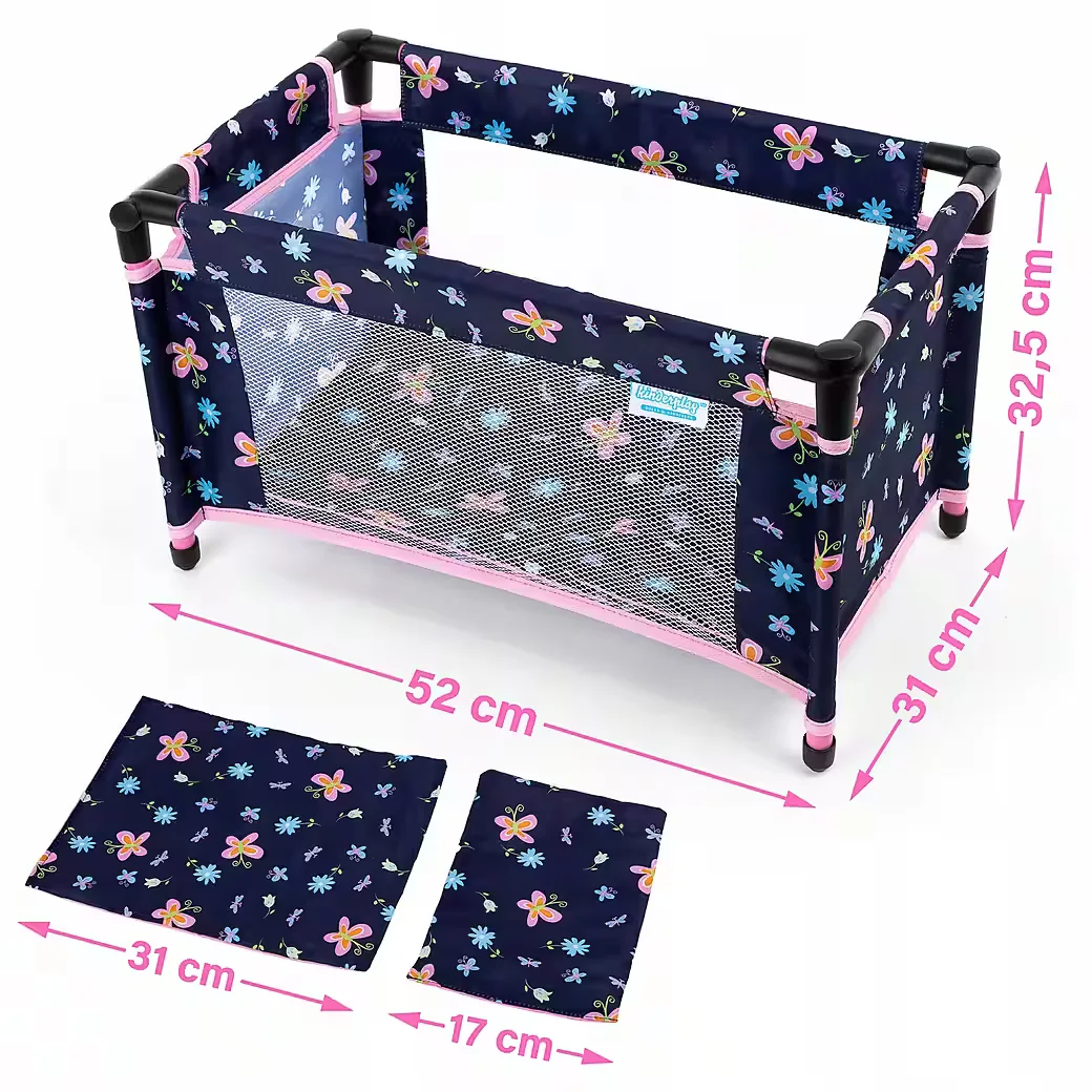 KINDERPLAY Puppenbett Puppenreisebett faltbar waschbar mit Tasche