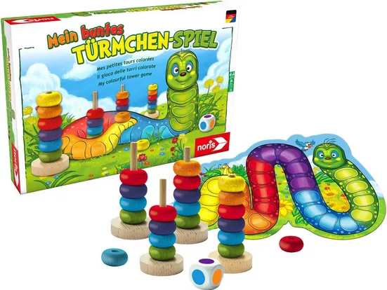 NORIS Mein buntes Türmchenspiel Kinderspiel Stapelspiel