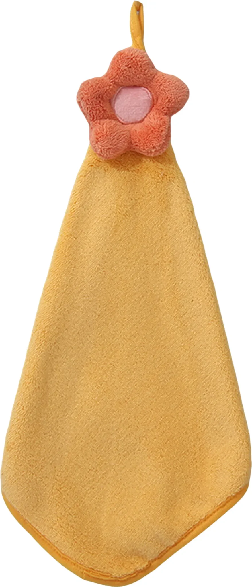 Hängendes Handtuch aus Korallenfleece – 3D-Blumenform