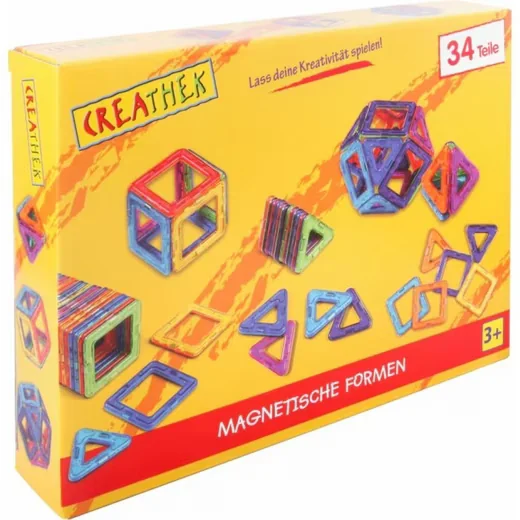 VEDES Creathek Magnetische Formen Magnetbausteine Set 34 Teile