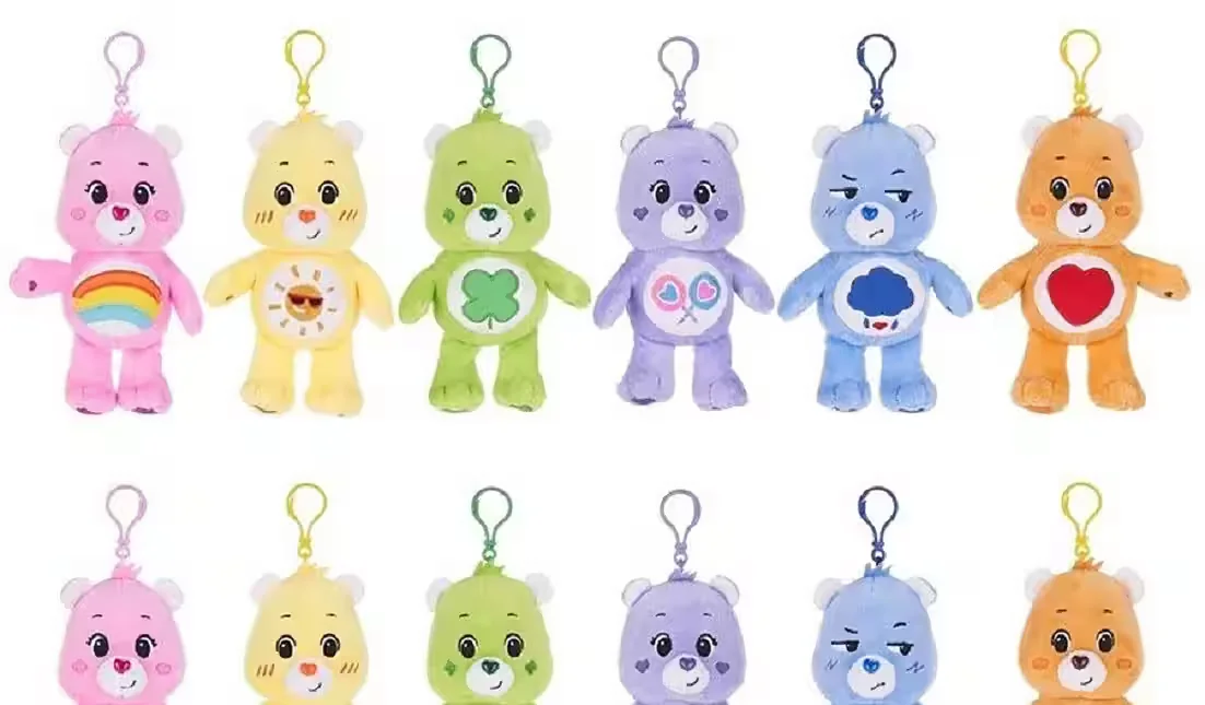 SOMA Care Bears Glücksbärchi Bagclip 14 cm braun Kuscheltier