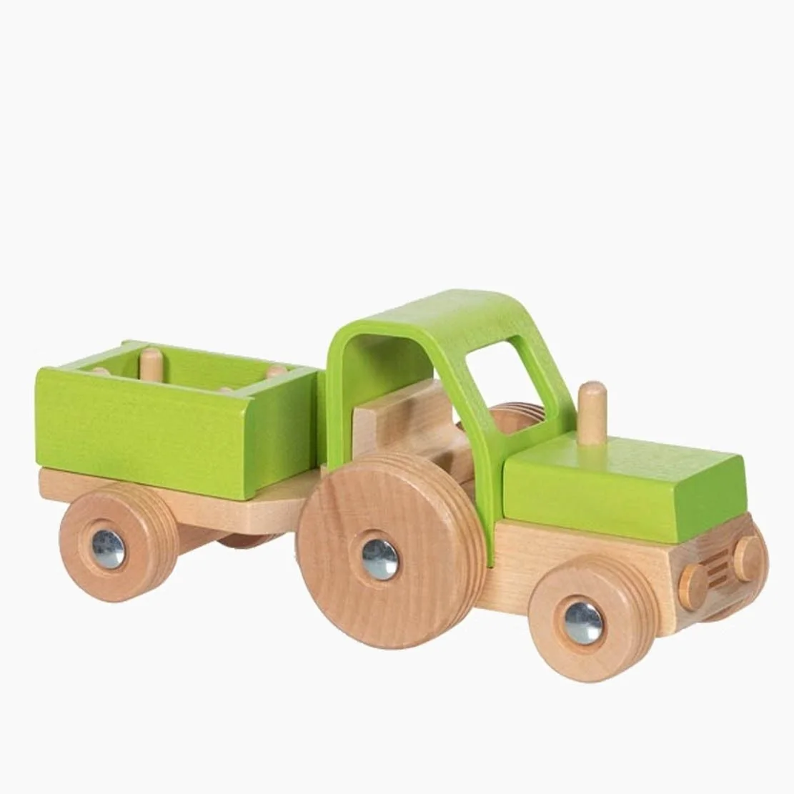 Goki Spielzeugtraktor mit Anhänger für Kinder