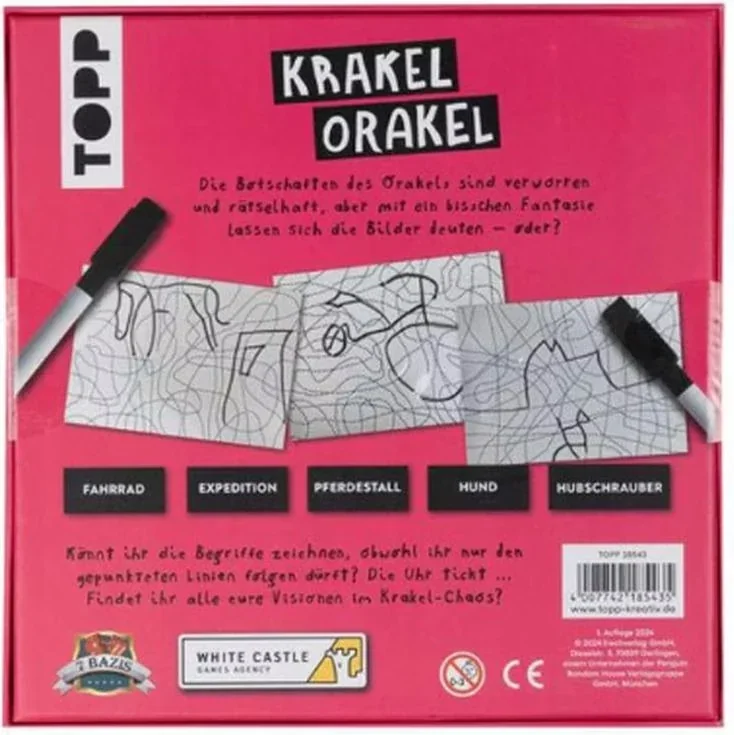 Frech Krakel-Orakel Zeichenspiel Partyspiel für Erwachsene und Kinder