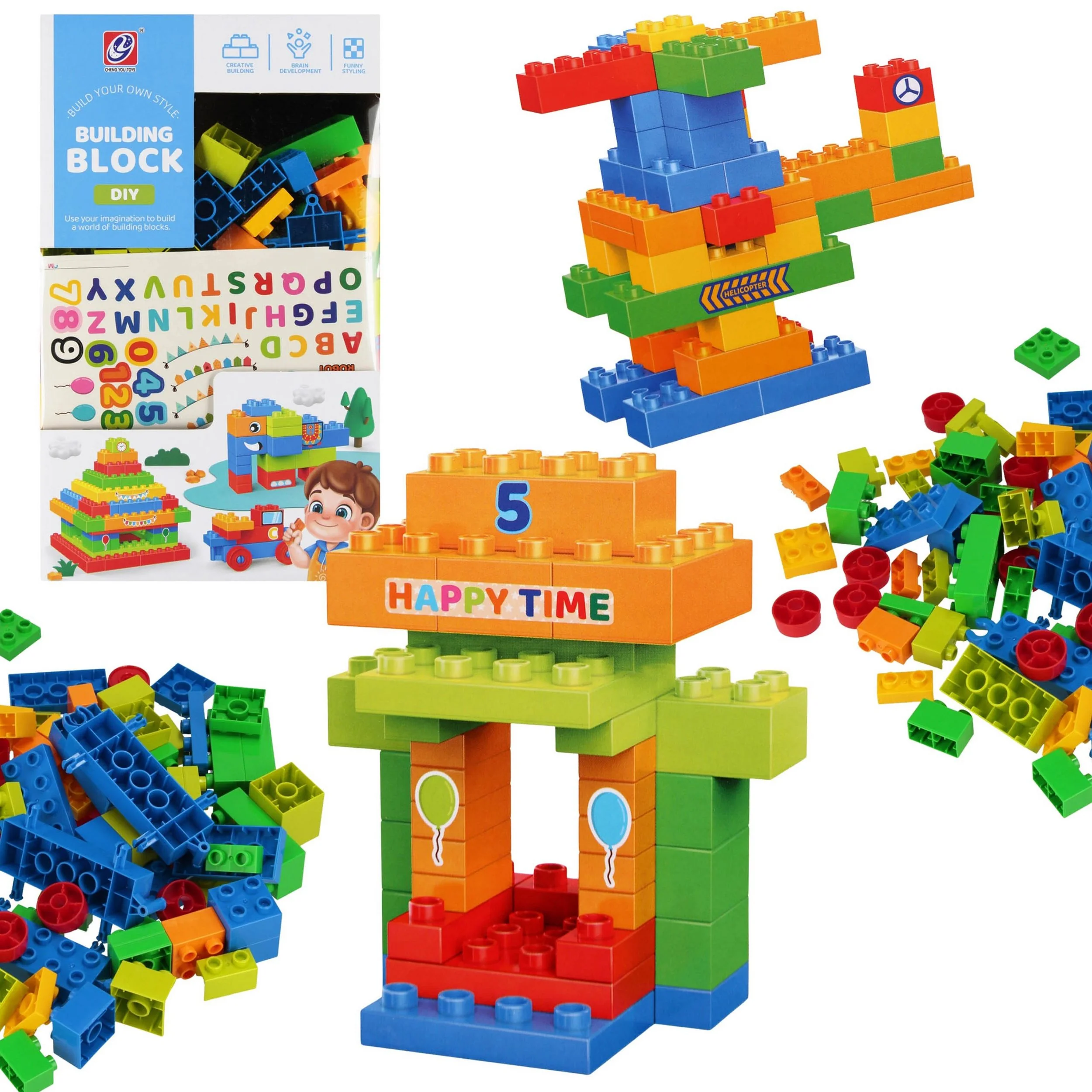 SARCIA.EU Bausteine für Kinder 260 Teile Konstruktionsspielsteine