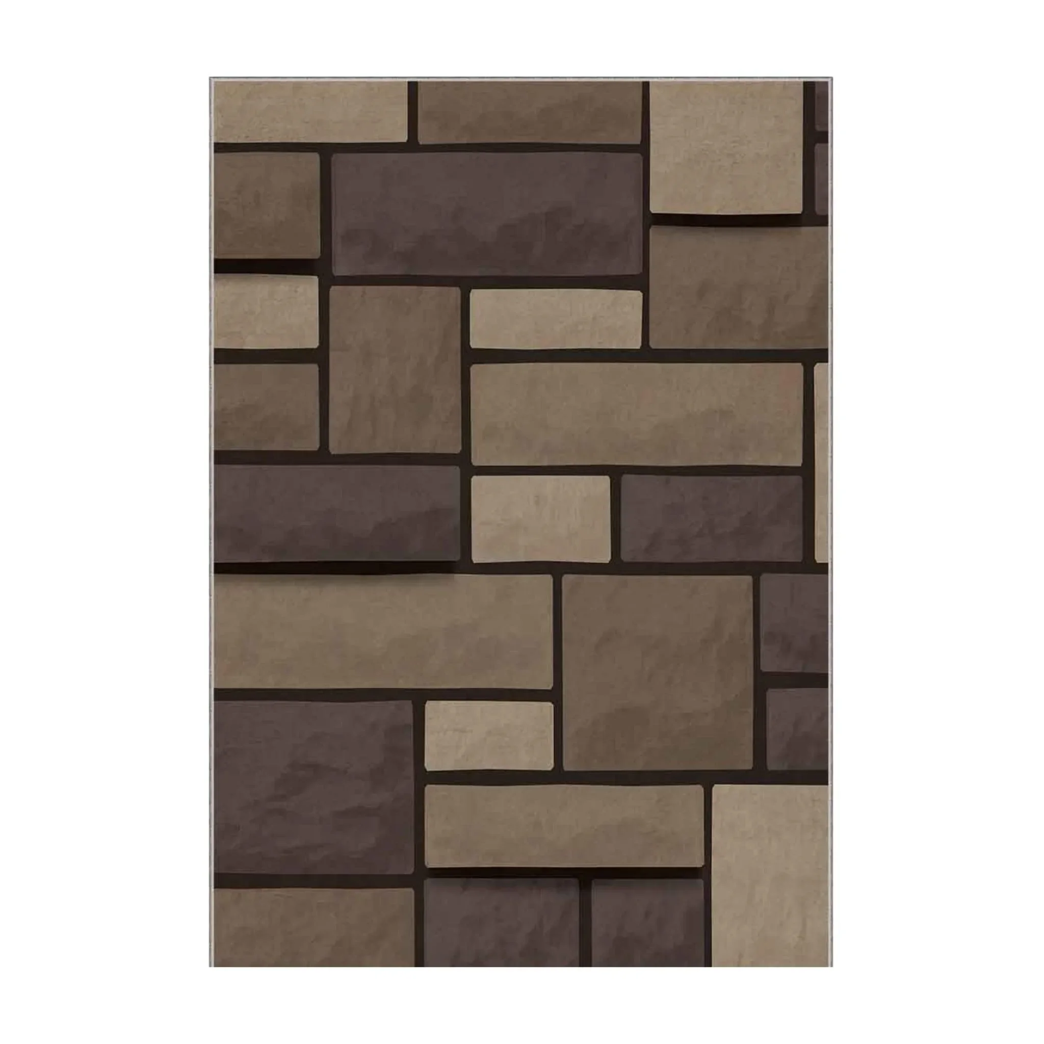 Teppich mit Kaffee-Design – 3D-Digitaldruck, rutschfest & waschbar