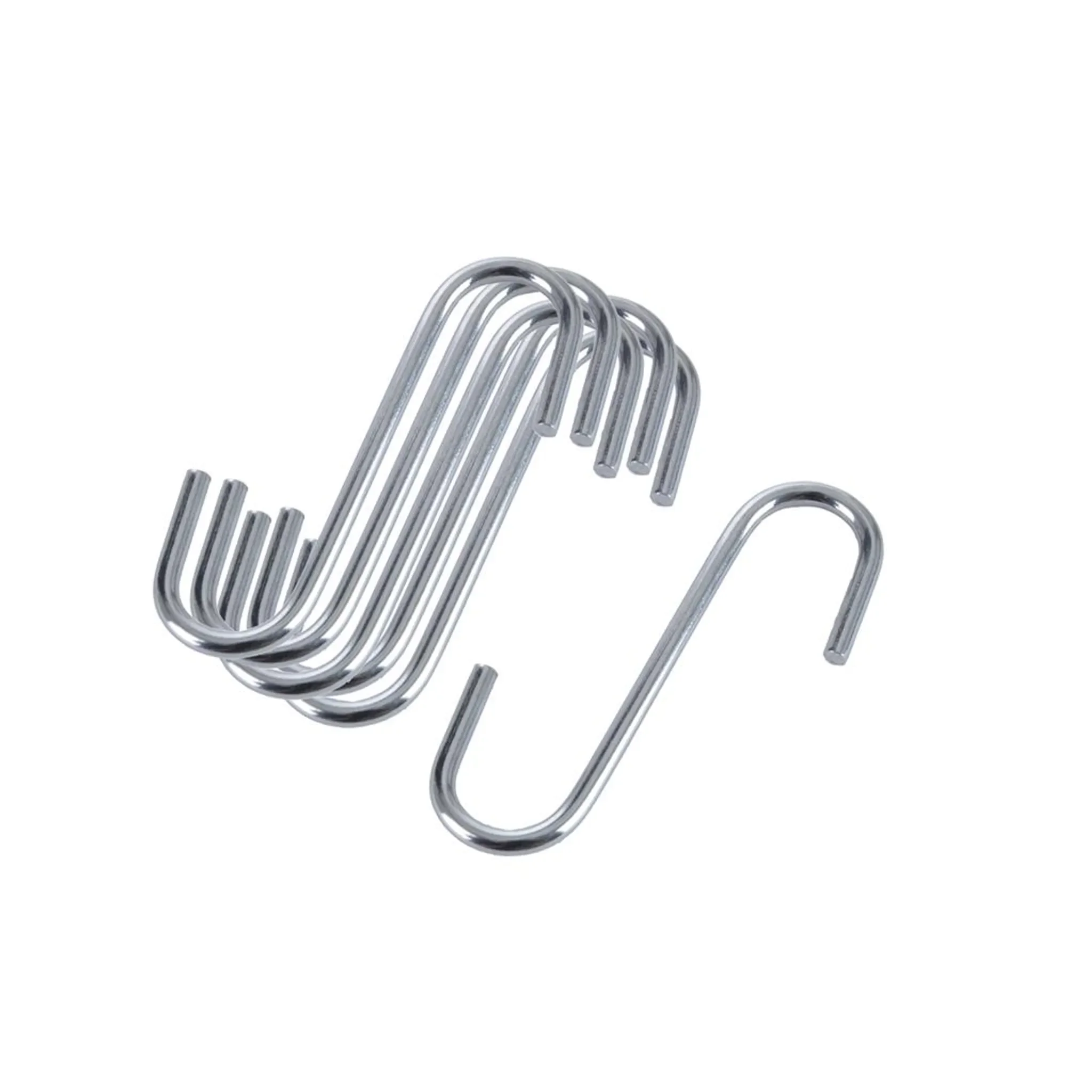 Haken für Küchenreling – Edelstahl, 6er-Set, 6 × 4,5 cm