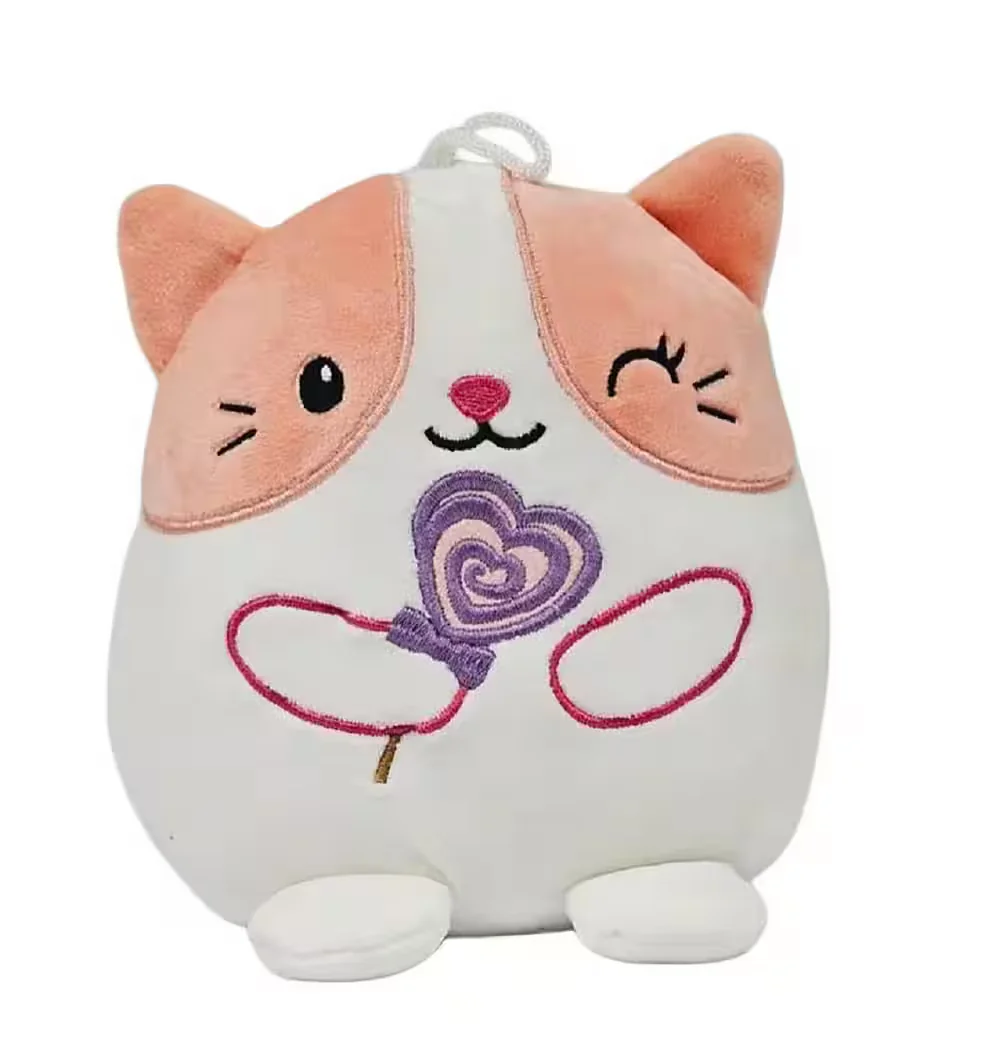 SOMA Kawaii Kuties Katze Plüsch Kuscheltier 20 cm rosa weiß Geschenk