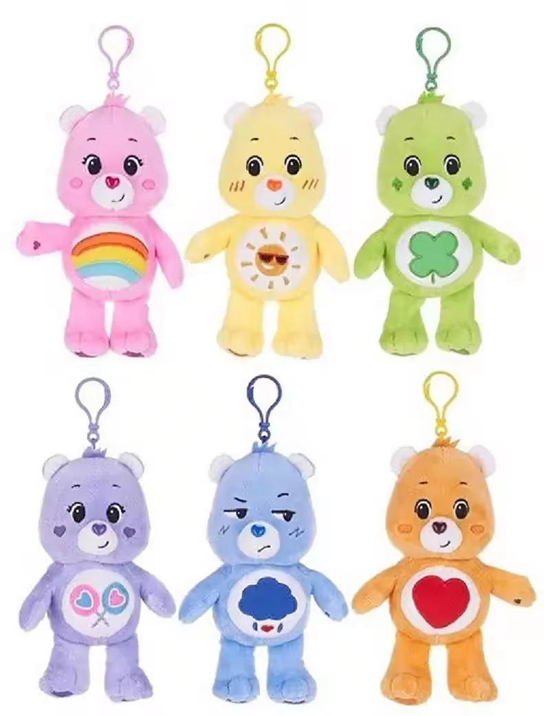 SOMA Care Bears Glücksbärchi Bagclip 14 cm braun Kuscheltier