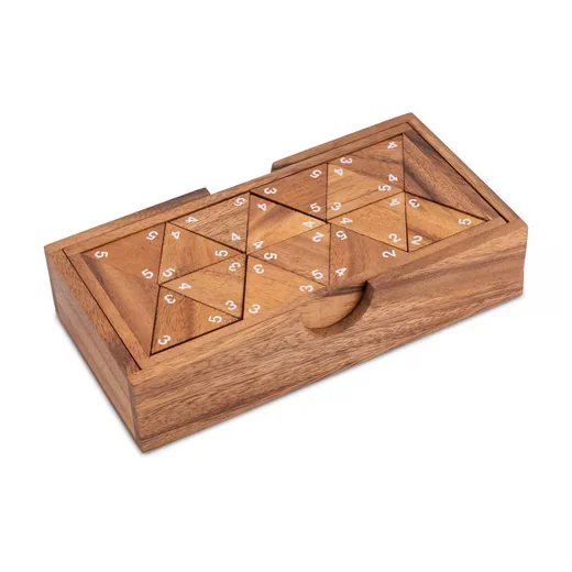 LOGOPLAY Tridomino Gesellschaftsspiel mit weißen Zahlen