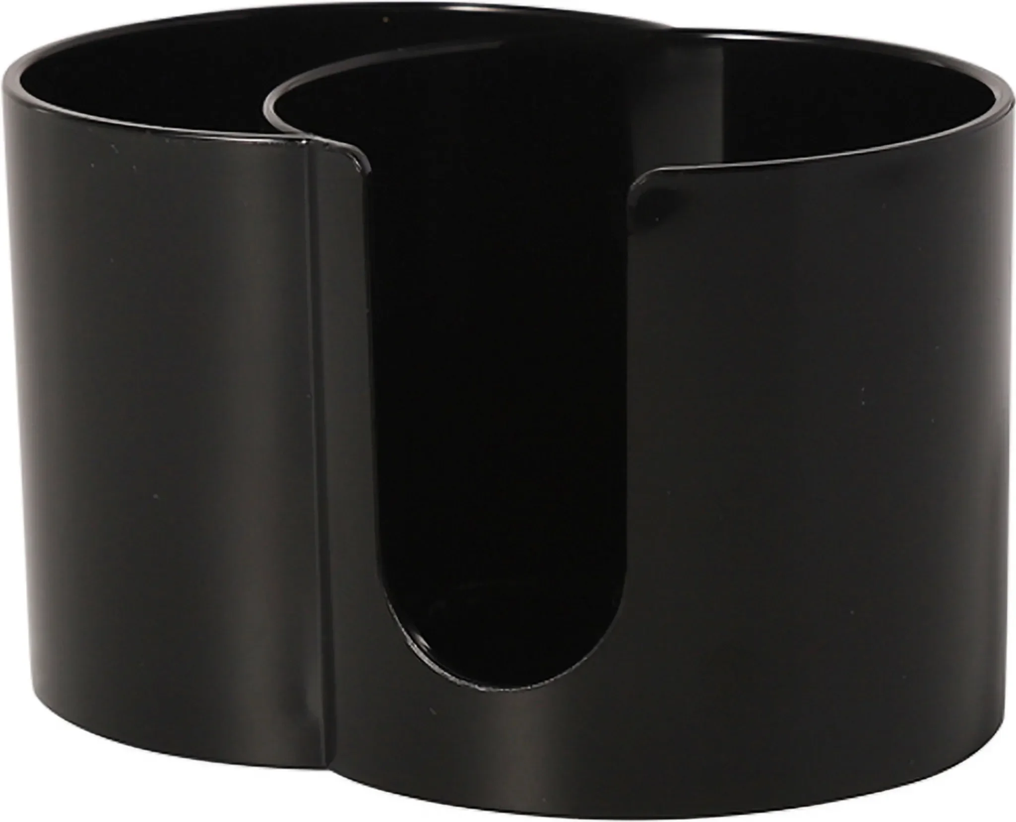 Zahnseidespender & Aufbewahrungs-Organizer – kompakt, Schwarz