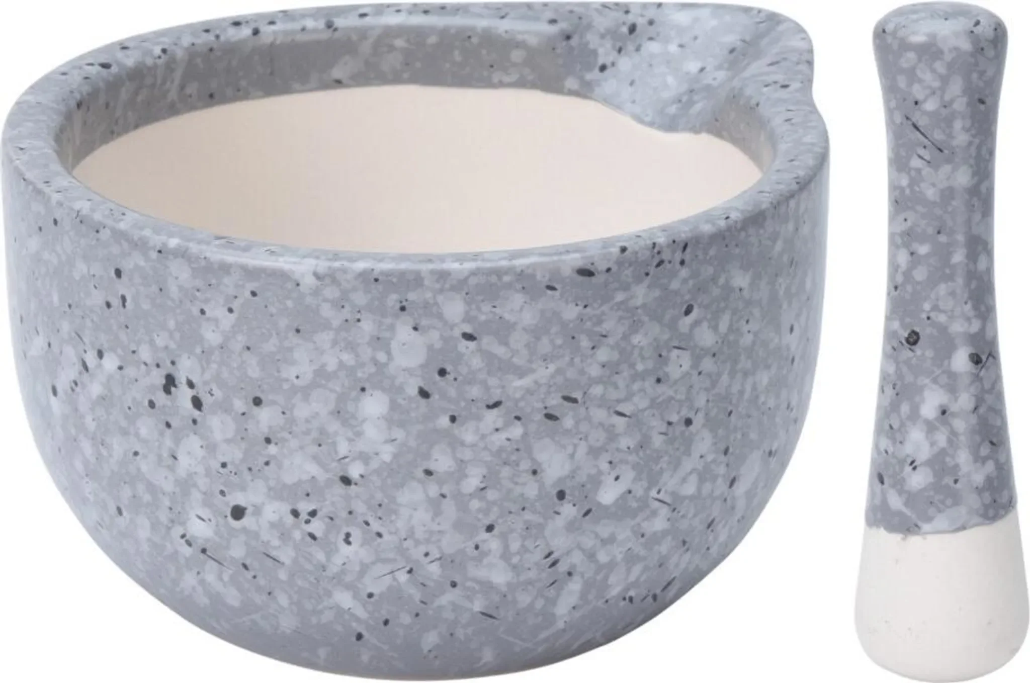 Gewürzmörser mit Stößel – Keramik / Steingut