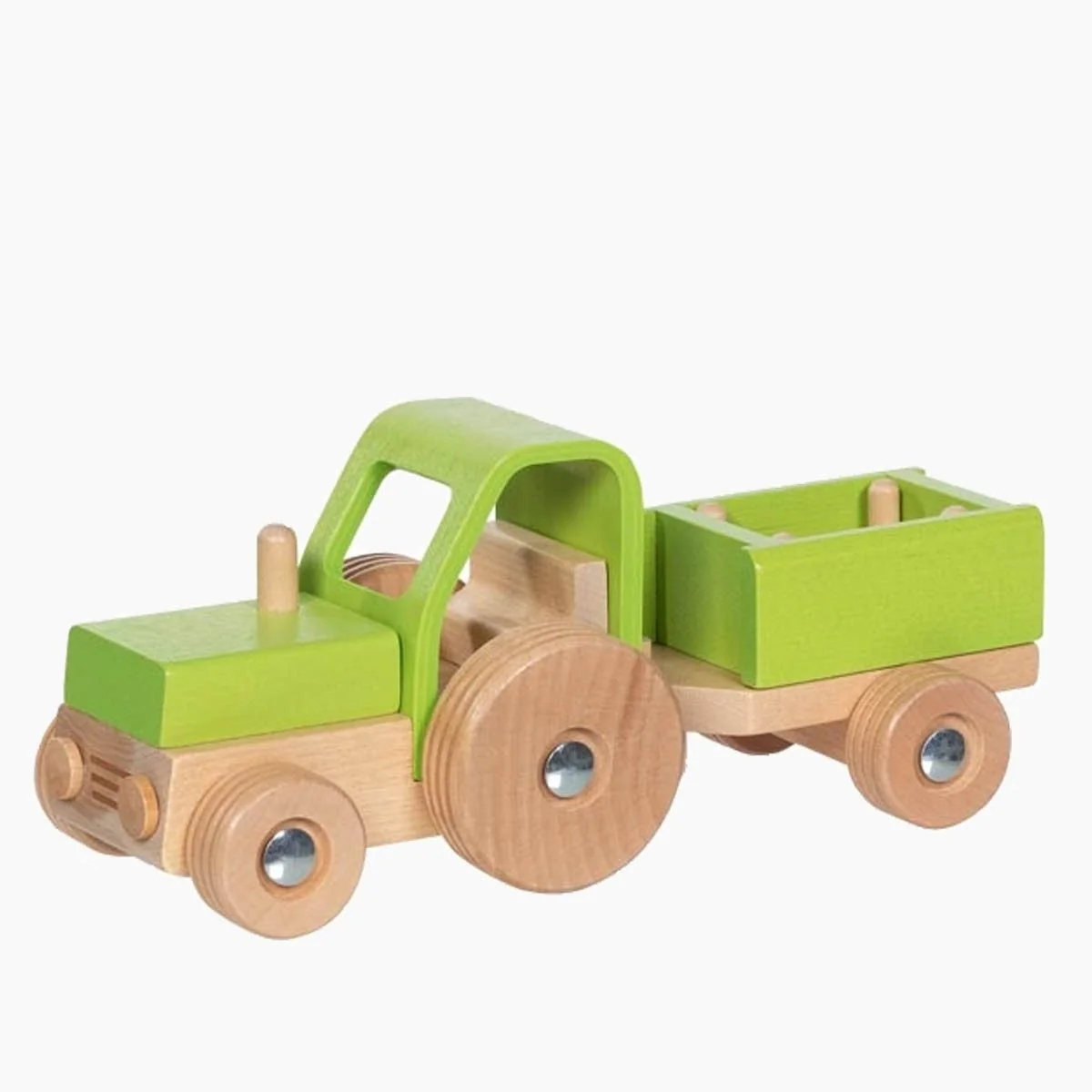 Goki Spielzeugtraktor mit Anhänger für Kinder