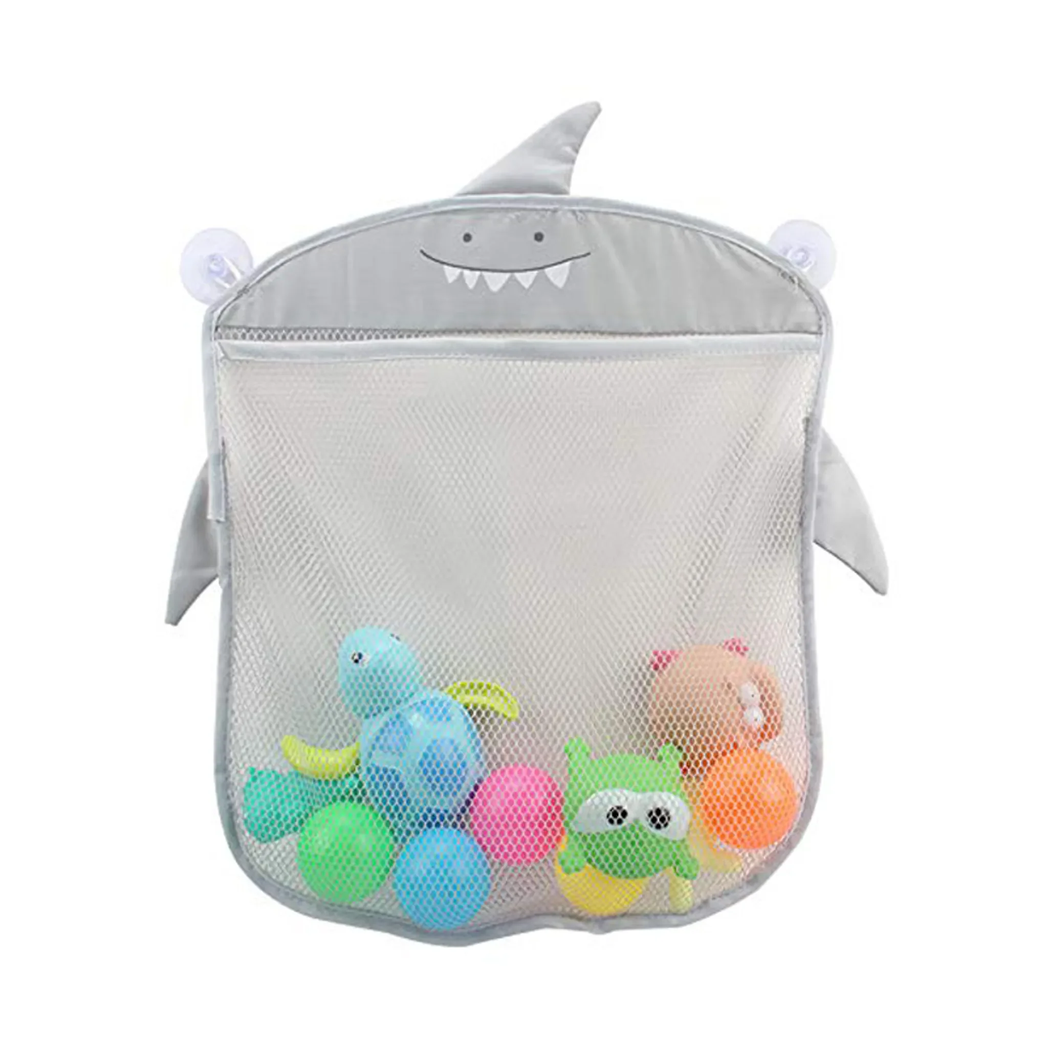 Aufbewahrungstasche für Badespielzeug – hängend, grau, 40 × 35 cm