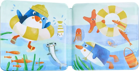 HABA Babywelt Badebuch Pinguin Babyspielbuch mit Greifling