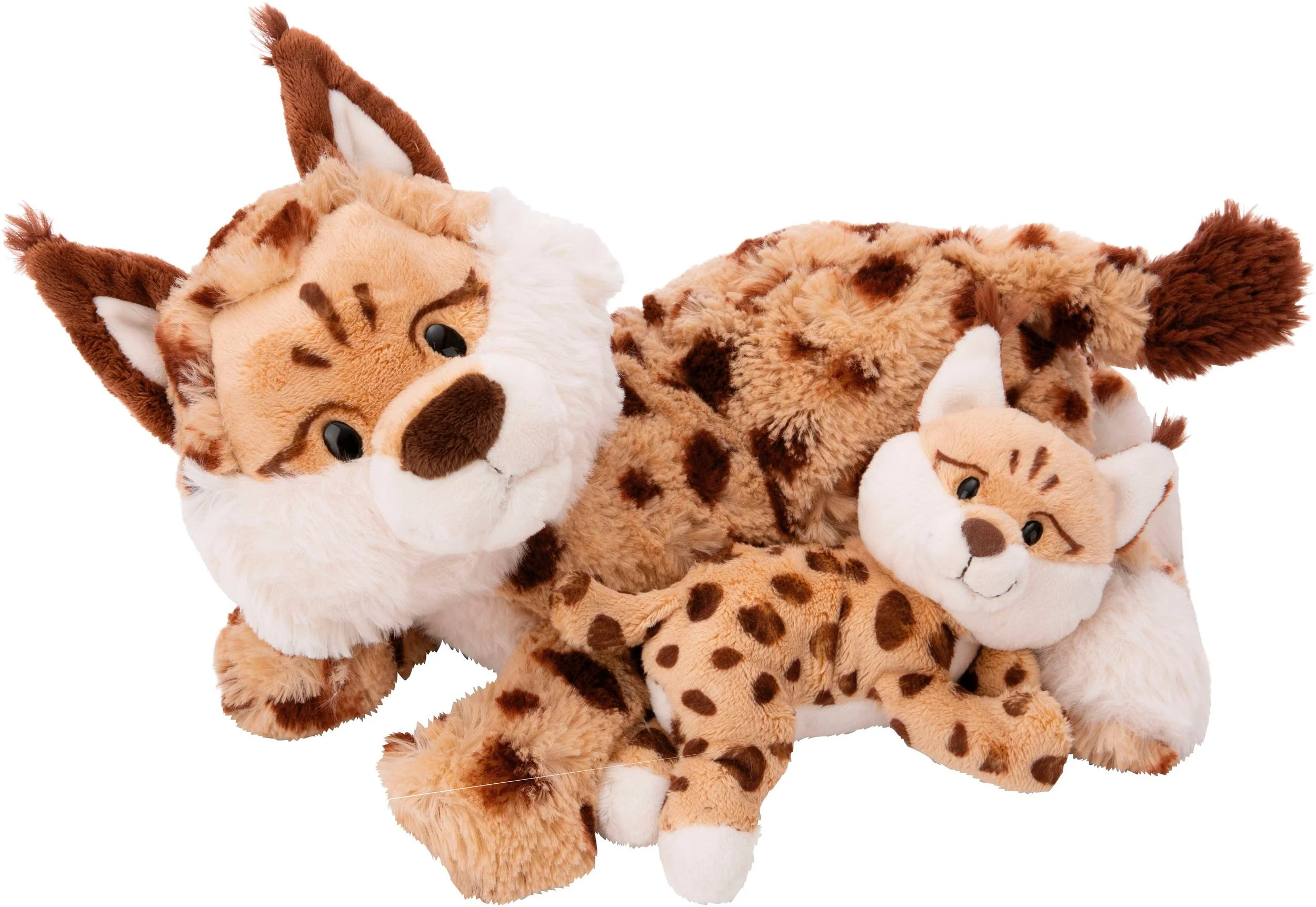 NICI Kuscheltier Wild Friends Green Luchs Mutter & Kind 40cm 20cm