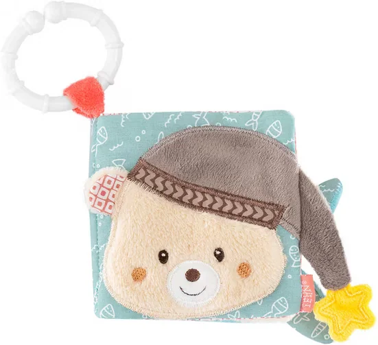 FEHN Greifspielzeug Bruno Stoffbuch für Babys
