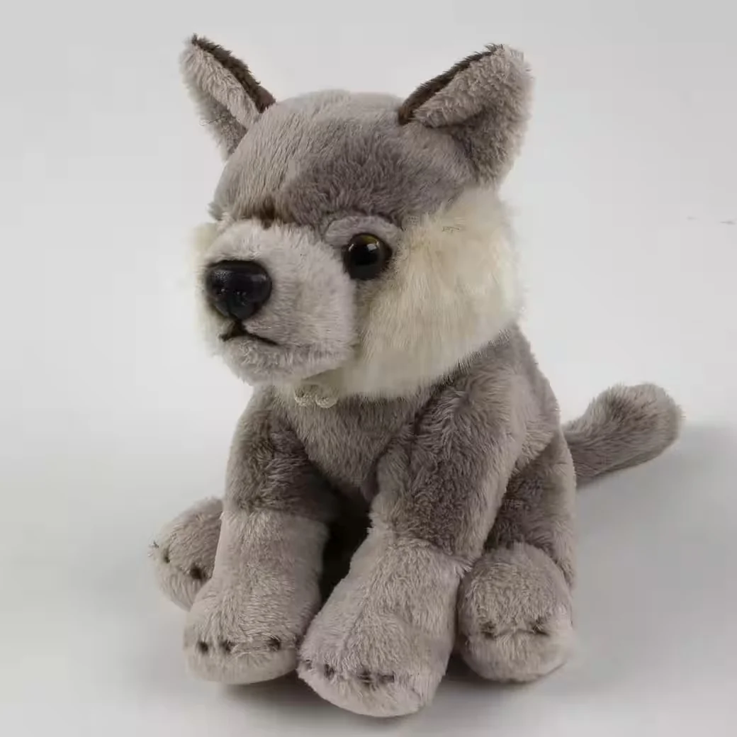 TEDDYS ROTHENBURG Plüschtier Wolf grau 15 cm sitzend Kuscheltier