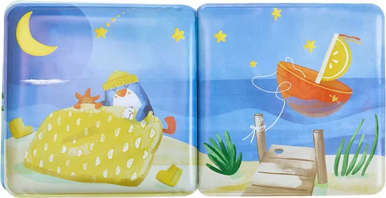 HABA Babywelt Badebuch Pinguin Babyspielbuch mit Greifling