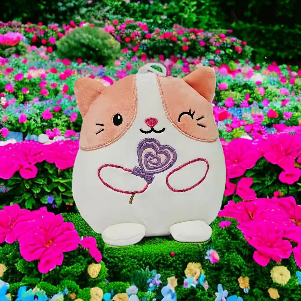 SOMA Kawaii Kuties Katze Plüsch Kuscheltier 20 cm rosa weiß Geschenk