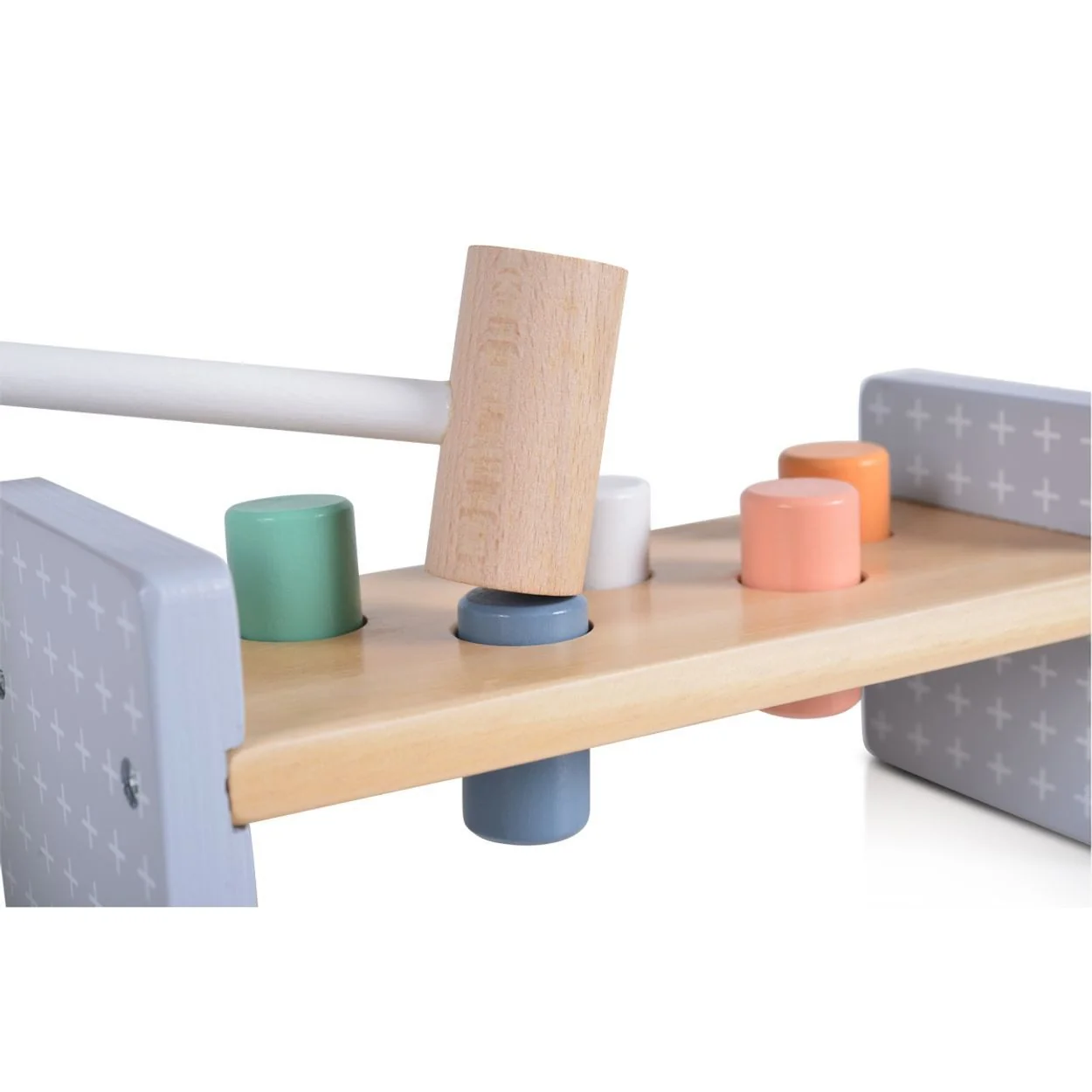 MONI Spielcenter Hammerspiel 2525 Holzspielzeug Klopfbank