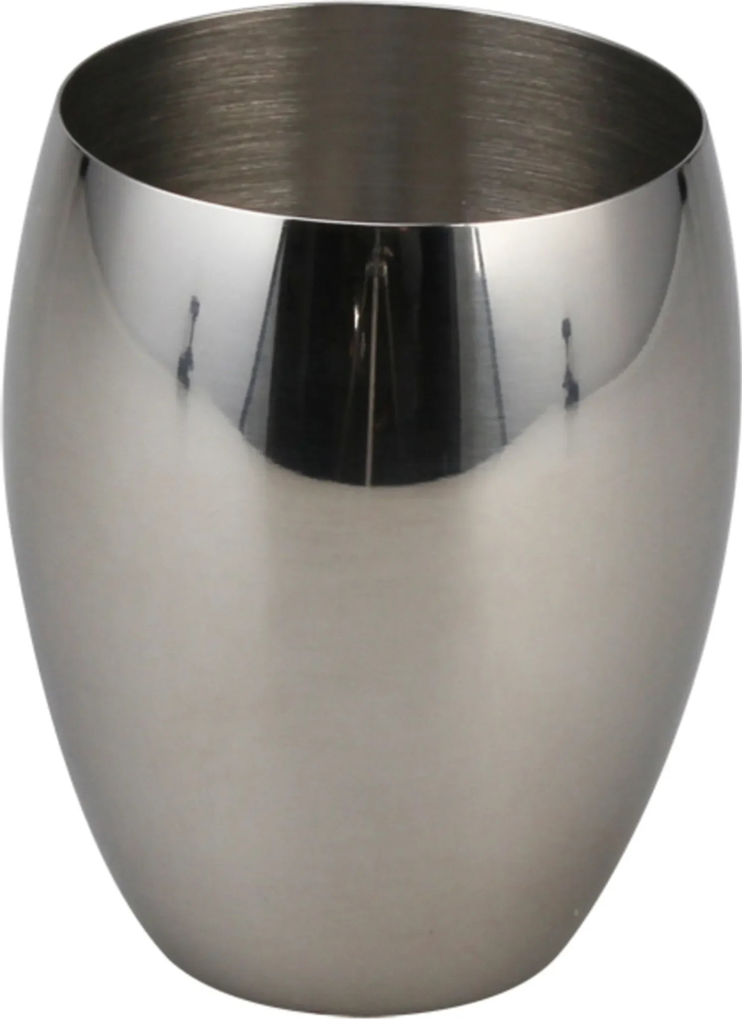 Zahnputzbecher aus Edelstahl – rund, Silber