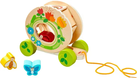 HABA Nachziehspielzeug Blumenwiese für Babys und Kleinkinder
