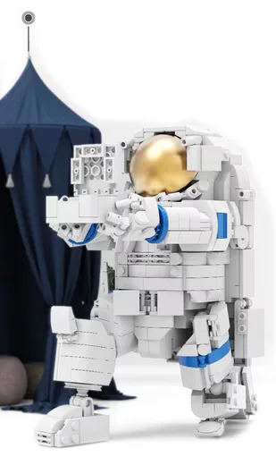 COIL Astronaut Spielbausteine 787 Teile kompatibel Space weiß ab 14