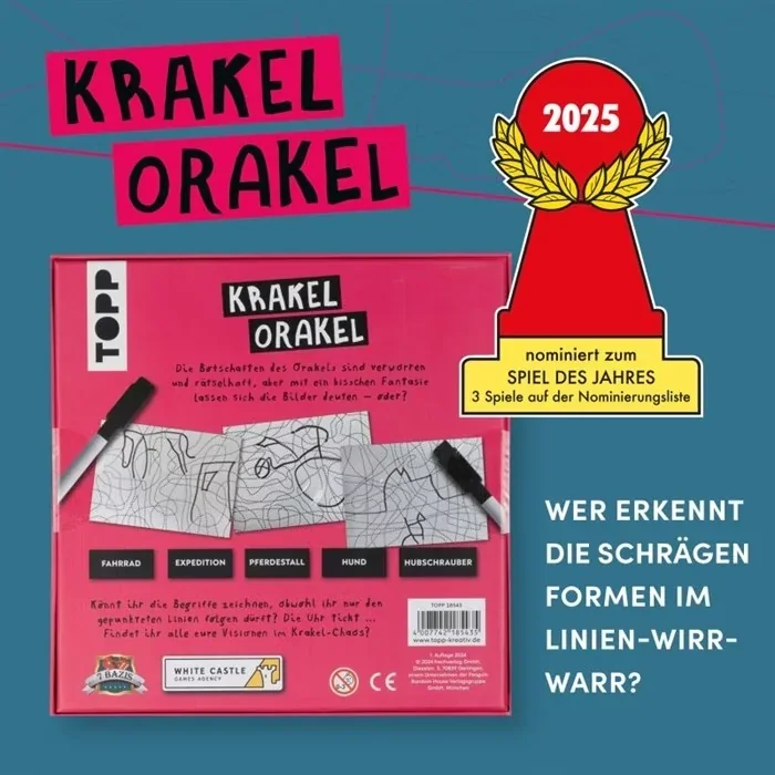 Frech Krakel-Orakel Zeichenspiel Partyspiel für Erwachsene und Kinder