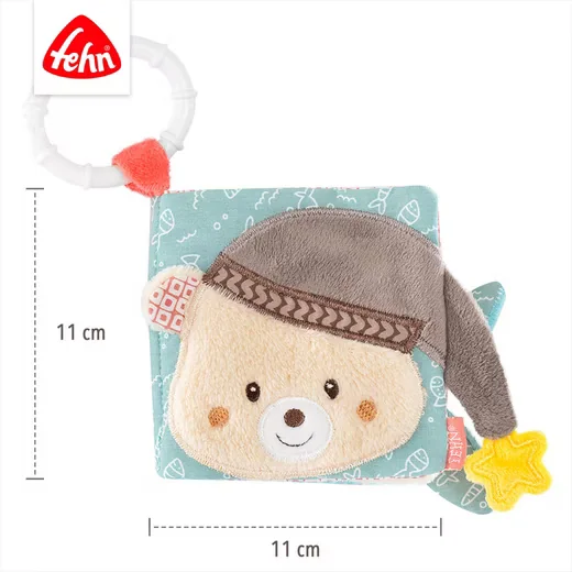 FEHN Greifspielzeug Bruno Stoffbuch für Babys