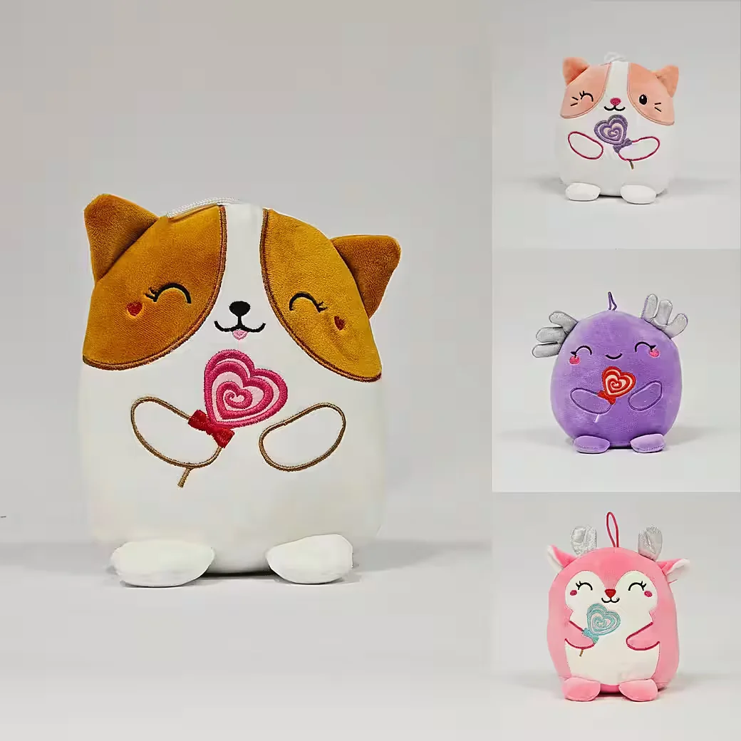 SOMA Kawaii Kuties Katze Plüsch Kuscheltier 20 cm rosa weiß Geschenk