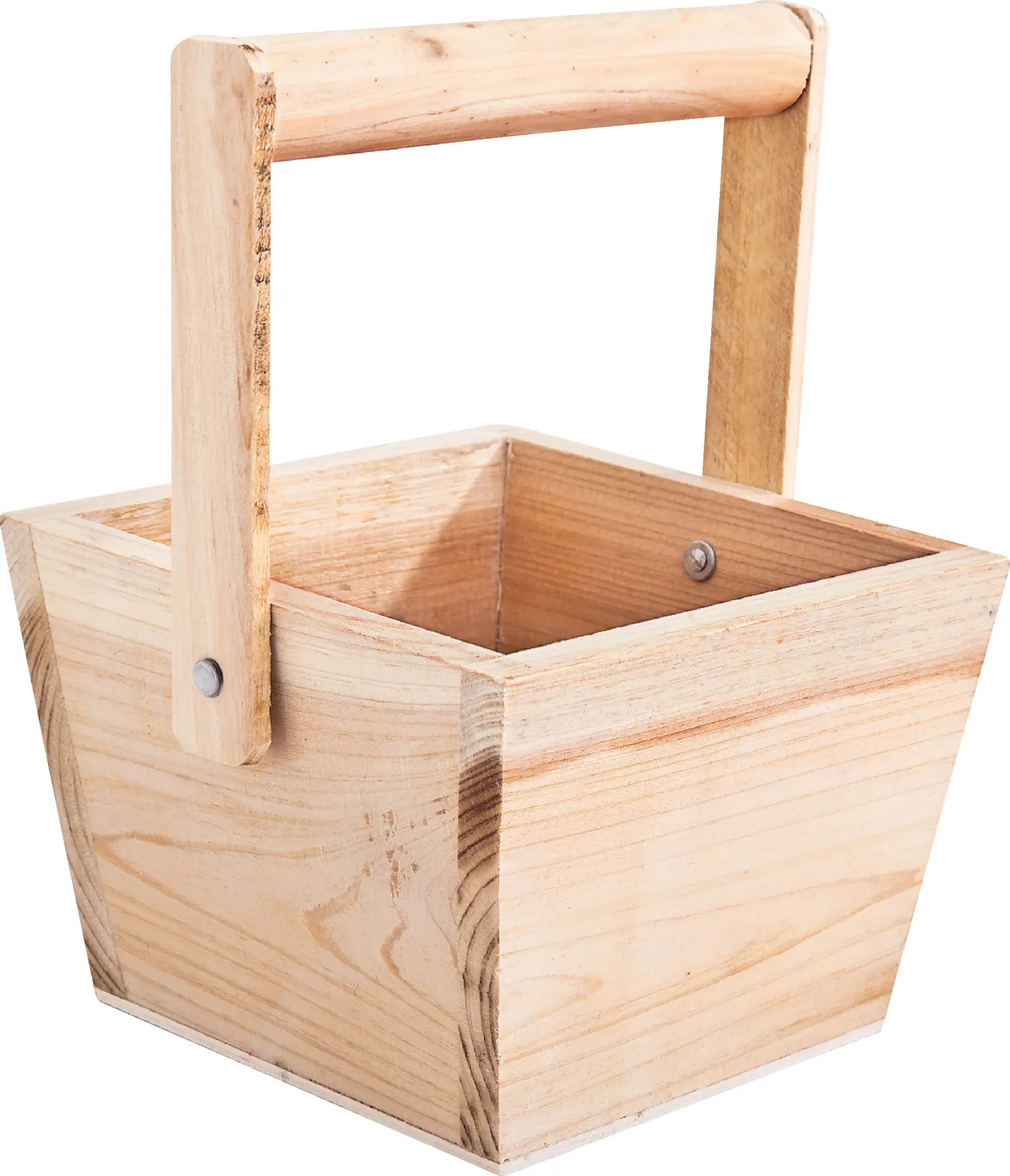 Henkelkörbchen aus Rohholz – Flechtkorb zum Basteln & Dekorieren