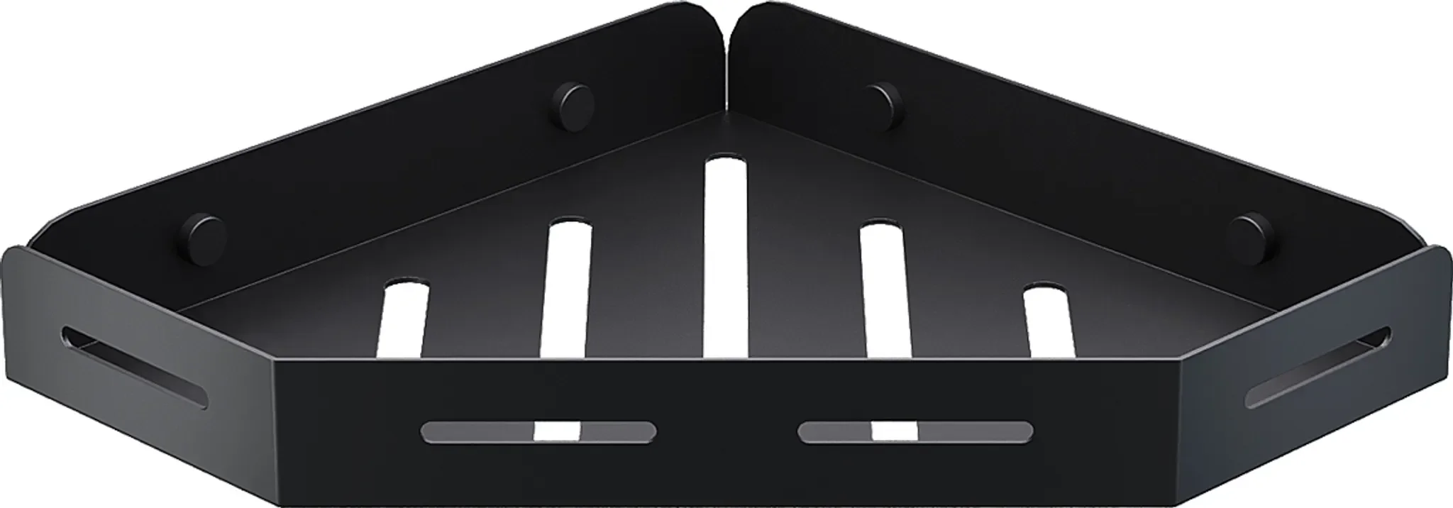 Duschablage ohne Bohren – Eckregal aus Edelstahl, Schwarz