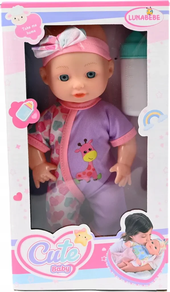Midex Babypuppe Neugeborenes 25 cm realistisch im Schlafanzug weich