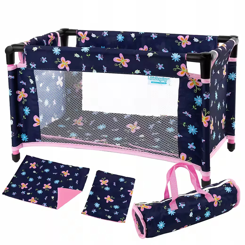 KINDERPLAY Puppenbett Puppenreisebett faltbar waschbar mit Tasche