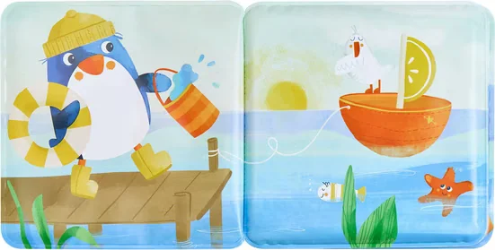 HABA Babywelt Badebuch Pinguin Babyspielbuch mit Greifling