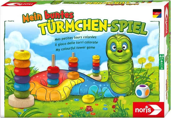 NORIS Mein buntes Türmchenspiel Kinderspiel Stapelspiel