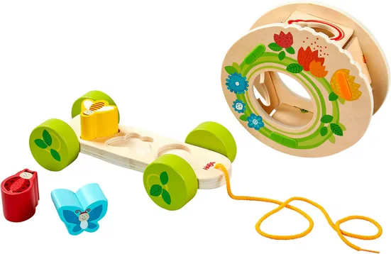 HABA Nachziehspielzeug Blumenwiese für Babys und Kleinkinder